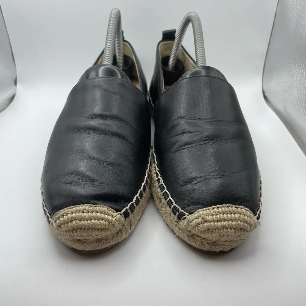 Sam Edelman Khloe black leather espadrilles size 9